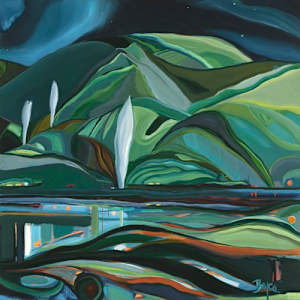 KEUKA NIGHT WITH PLUMES by Phyllis Bryce Ely