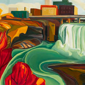 HIGH FALLS WITH RED by Phyllis Bryce Ely