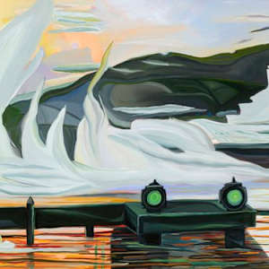 KEUKA MIST WITH LANTERNS by Phyllis Bryce Ely