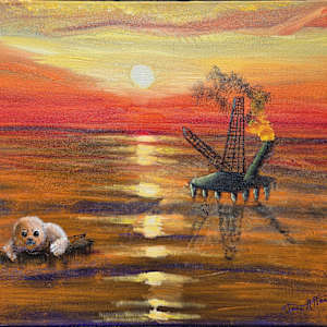 Drill Baby Spill with Baby Seal by Joan Affenit, Image 1.
