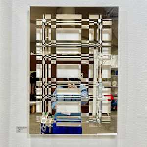 Optical Weave Mirror by Lizz Aston