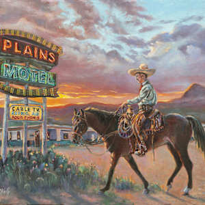 Plains Motel Cowboy by Kristy McNelly, Image 1.
