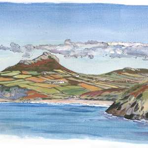 Carn Llidi and Whitesands in Autumn by RAG Davies