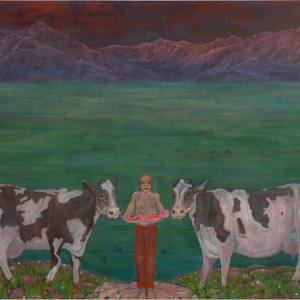 Body Holding Baby Between Cows by Andriu Deplazes, Image 1.