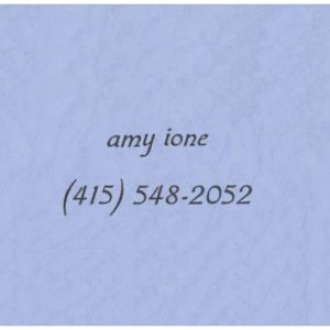 Selection of Business Cards by Amy Ione  Image: 1995 Business card