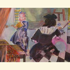 Homage to Vermeer's Art of Painting by Amy Ione 