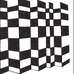 Stochastic Checkerboard (Greeting Card) by Amy Ione  Image: Left side. 