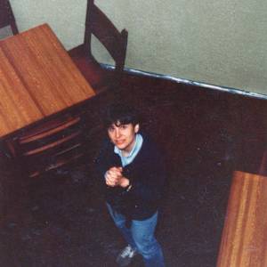 Photographs over the years by Amy Ione  Image: Amy Ione, 1982. Putting up an exhibition at Au Coquelet in 1982.