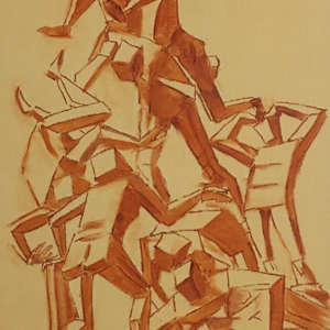 Cubist Figures (Homage to Luca Cambiaso) by Amy Ione