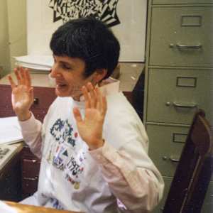 Photographs over the years by Amy Ione  Image: Office, circa 1996, with Homage to Cézanne in the background.