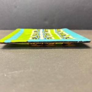 Small fused glass pattern bar plate by Susan Mason, Image 7.