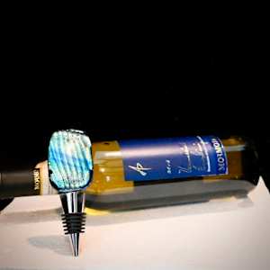 Large blue rectangle wines stopper by Susan Mason, Image 6.