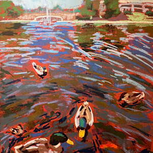 Feeding the Ducks at Big Spring Park by Beck McDowell, Image 1.