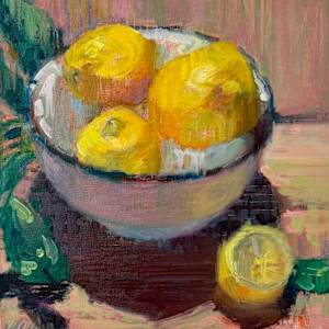 Lemon Trio by Flourish Fine Art Gallery & Studio