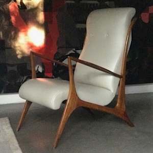 Pair of Brazilian Jacaranda Wood Chairs by John Graz, Image 2.