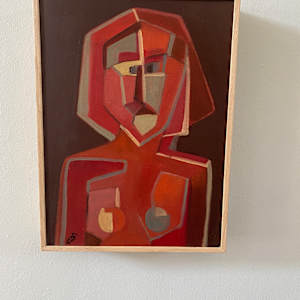 Hillary by Karin Moustakas  Image: Front profile- Box Framed in Beech Veneer