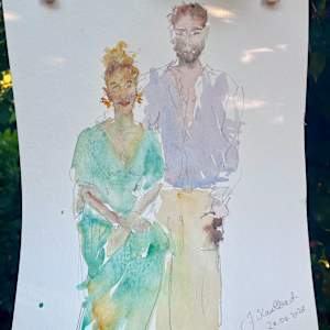 Livedrawing at a Wedding, Marriage by Julia Kaulbach 