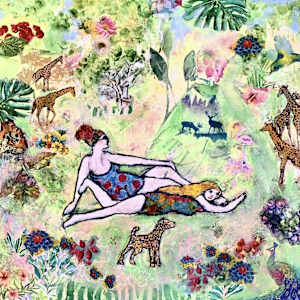 Cheek to Cheek in the Garden of Eden by nancy gordon, Image 1.