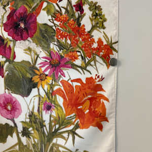 Orange Lilly tea towel by nikki 