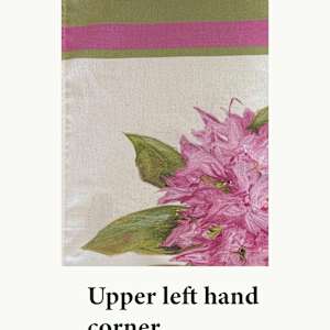 Rhody tea towel by nikki  Image: Upper left hand corner.