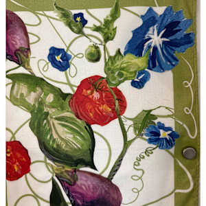 Vegetable tea towel by nikki  Image: Upper right hand corner.