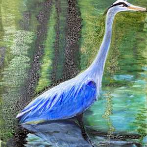 Blue Huron by Sandy Katz