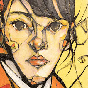 A girl with traditional dress by Young Kim