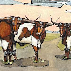 Three Bulls by Young Kim