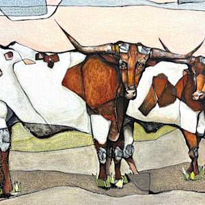 Three Bulls by Young Kim 