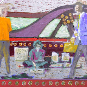 A City Called Tomorrow by Douglas Black  Image: DETAIL of the homeless artist