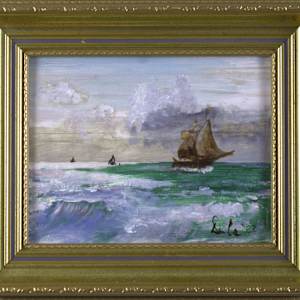 Nautical Study No. 4, after a painting attr. to August Löhr by Douglas Black  Image: Framed Nautical Study No. 4, after a painting by A. Lohr