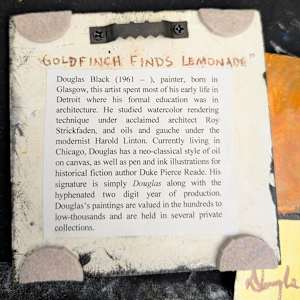 Goldfinch Finds Lemonade by Douglas Black  Image: Back, Goldfinch Finds Lemonade