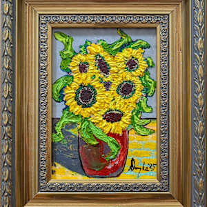SUNFLOWERS No. 7 by Douglas Black  Image: Framed Sunflowers No. 7