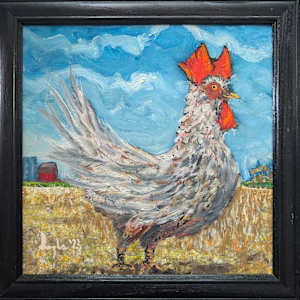 Barnyard Chicken by Douglas Black  Image: Framed Barnyard Chicken