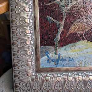 Three Stevens Island Wrens by Douglas Black  Image: Detail of Frame, Three Stevens Island Wrens