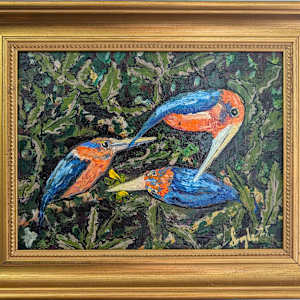 Endangered Guam Kingfishers by Douglas Black  Image: Framed Endangered Guam Kingfishers