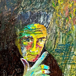 Hand On Chin, Self Portrait No. 5 by Douglas Black  Image: Self Portrait No. 5, aka Hand On Chin