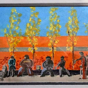 The Fellas On The Bench, Sketch No.1 by Douglas Black