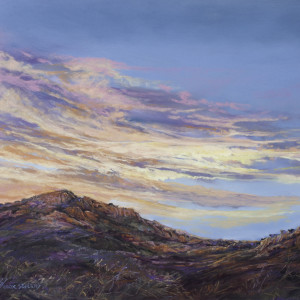 Sunset Paints the Texas Mountains by Lindy Cook Severns 