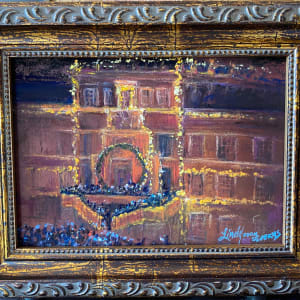 Carol of Lights, TTU (miniature study)  Image: framed in wood under fine art acrylic