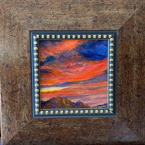Sunrise Wakes Terlingua  Image: framed in wide wood