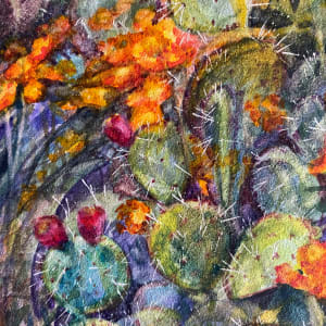 Hugging a Cactus by Lindy Cook Severns  Image: detail