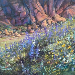Bluebonnets on the Rocks by Lindy Cook Severns