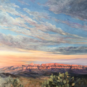 Sierra del Carmen in the Arms of the Setting Sun by Lindy Cook Severns 