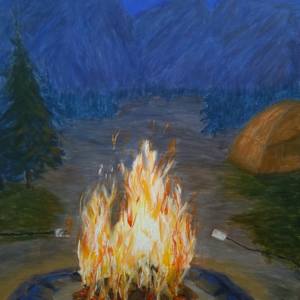Campfire Conversation by JM Sutherland, Image 1.