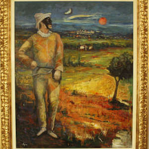 163_Paesaggio bergamasco con Arlecchino by Enrico Negroni, Image 1.