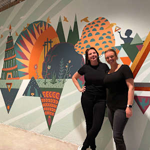 Mural at Christ Covenant Church in Atlanta by Lindsey Veil  Image: Artist Collaboration by Lindsey Veil & Kelly Irby from Atlanta, GA