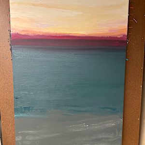 Elegy for Order by Lindsey Veil  Image: I begin by laying down  my underpainting colors.