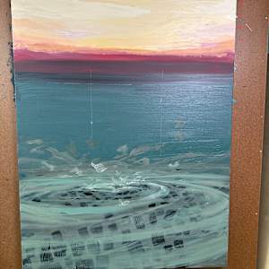 Elegy for Order by Lindsey Veil  Image: I then begin layering lighter colors on top of darker colors.