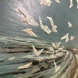 Elegy for Order by Lindsey Veil  Image: Detail of texture, which is thick paint that has a heavy body medium added.